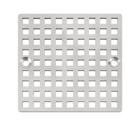 Briny River Couvercle de Drain de Douche Carré de 4 Pouces en Acier Inoxydable Brossé 304 Grille de Filtre Douche pour Sol Salle de Bain Cuisine