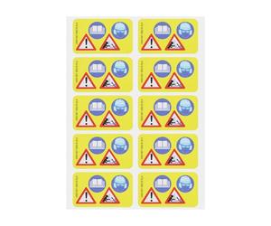 Briny River Lot de 10 Autocollants d'avertissement de Tronçonneuse 00009673662/B Autocollant Autocollant # 0000 967 3662 Autocollant Imperméable en PVC Compatible avec Stihl Tronçonneuse