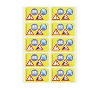 Briny River Lot de 10 autocollants pour pictogramme d'avertissement de tronçonneuse 00009673662/B # 0000 967 3662 PVC imperméable compatible avec tronçonneuse Stihl