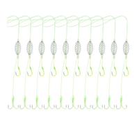 Briny River Lot de 10 hameçons à ressort pour pêche à la carpe argentée et à grosse tête