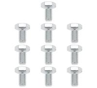 Briny River Lot de 10 Vis à Six Pans Creux Galvanisées en Acier Au Carbone M6x10 Mm DIN933 Adaptées Aux Connecteurs Métalliques pour Mécaniques.