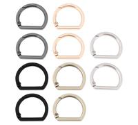 Briny River Lot de 10pcs Anneaux Plats en Métal pour Porte-clés Boucle à Ressort pour Sacs Et Sacs à Main