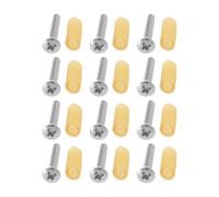 Briny River Lot de 12 vis de micro à bobine unique de 22 mm en acier avec tube en caoutchouc compatibles avec Fender Stratocaster Stratocaster