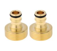 Briny River Lot de 2 adaptateurs de robinet rapides avec filetage mâle de 2,5 cm pour tuyau d'arrosage compatible avec système de prise Gardena