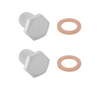 Briny River Lot de 2 Bouchons de Vidange de Carter D'huile de Voiture avec Joint 11131273093 Compatible avec BMW E30 E34 E36 E39 M12 X 1,5 X 20,5 X 17 Mm