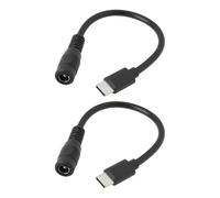 Briny River Lot de 2 câbles adaptateur USB Type-C mâle vers DC5521 femelle compatible avec les mini systèmes Starlink 0,12 m