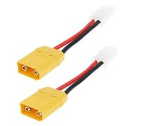 Briny River Lot de 2 Câbles Adaptateurs XT90 Mâle vers T Mâle Compatibles avec Les Modèles RC Connecteur de Charge Haute Intensité 14 AWG
