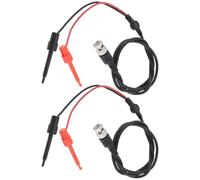 Briny River Lot de 2 Câbles de Test BNC à Double Crochet de Test pour Oscilloscope Sondes Câble Coaxial pour Tests électriques