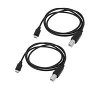 Briny River Lot de 2 câbles micro USB 5 broches mâle vers USB de type B pour imprimante scanner piano électronique 1 m