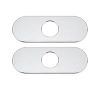 Briny River Lot de 2 cache-trous de robinet d'évier de cuisine en acier inoxydable 304 pour robinet de cuisine à 1 ou 3 trous, 160 x 35 x 6 mm