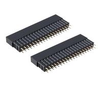 Briny River Lot de 2 Connecteurs Femelles 40 Broches Extra Hauts pour Carte PCB à 3 Rangées 2,54 Mm Compatibles avec Raspberry Pi 51,4 X 5 X 6 Mm