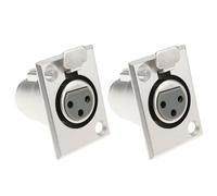 Briny River Lot de 2 connecteurs XLR femelles à 3 broches compatibles avec interface audio amplificateur de mixage