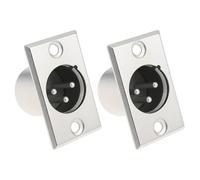 Briny River Lot de 2 connecteurs XLR mâles à 3 broches compatibles avec interface audio d'amplificateur de mixage