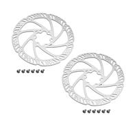 Briny River Lot de 2 Disques de Frein 160 Mm 6 Trous TR160-24 avec Vis pour VTT Et Vélos de Route