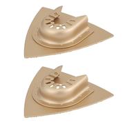 Briny River Lot de 2 lames de râpe triangulaires en carbure de tungstène pour béton et céramique Compatible avec outil multifonction Bosch 80 mm