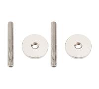 Briny River Lot de 2 poteaux de pont et molettes M4 Tune-o-matic compatibles avec ABR-1 Nickel