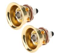 Briny River Lot de 2 Prises Jack Encastrées pour Guitare Compatible avec Fender Telecaster 9,3 X 27,5 Mm Finition Or