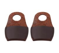 Briny River Lot de 2 protections de pouce en cuir 80 x 52 mm pour le travail du bois - Outil de sculpture pour le travail du bois - Pour menuisier fait à la main - Marron