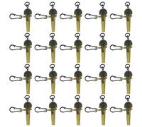 Briny River Lot de 20 embouts semi-fixes en spirale pour pêche à la carpe Vert