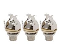 Briny River Lot de 3 prises de sortie mono multi-contacts de 6,35 mm pour guitare basse