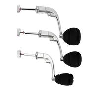 Briny River Lot de 3pcs Poignées de Moulinet de Pêche en Alliage d'aluminium avec Bouton EVA pour Moulinet de Pêche à Tambour Fixe Série 1000-7000 3 Tailles Argent