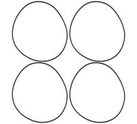 Briny River Lot de 4 courroies carrées de 240 mm de long et 1,2 mm de diamètre pour cassette magnétoscope, lecteur CD ou lecteur DVD