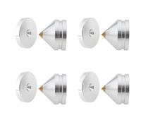 Briny River Lot de 4 pieds d'isolation en alliage d'aluminium pour haut-parleur - 23 x 20 mm - Cônes anti-vibrations pour lecteur CD