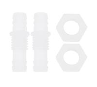 Briny River Lot de 4 raccords de cloison cannelés en plastique à double extrémité 10-M14-10 de 10 mm avec joint pour tuyau de diamètre intérieur de 10 mm