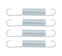 Briny River Lot de 4pcs 125x18x2mm Ressorts Inclinables en Acier Galvanisé à Double Crochet Pièce de Rechange Adaptée Aux Fauteuils Inclinables Et Aux Canapés