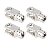 Briny River Lot de 4pcs M10x1,5 Embouts de Fourche à Chape Filetés à Droite Joint Long en Acier Zingué pour Systèmes Hydrauliques de Construction Agricole