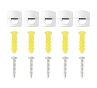 Briny River Lot de 5 Crochets pour Lustres Plafonniers Câbles pour Câbles Textiles Câbles de Lampe en PVC Support de Câble Monté en Surface pour Câbles en Tissu de Moins de 7,8 Mm/0,31 Pouce (Blanc)