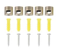 Briny River Lot de 5 crochets pour lustres, plafonniers, câbles textiles, câbles de lampe en PVC, support de câble monté en surface pour câble en tissu de moins de 7,8 mm (bronze)