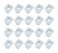 Briny River Lot de 50 écrous de cage auto-retenus 1/4-20 pour installation sur serveurs, racks, commutateurs, routeurs
