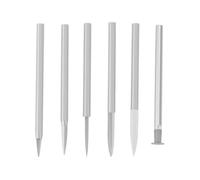 Briny River Lot de 6 forets de sculpture sur bois à tige de 3 mm compatibles avec outil rotatif D-Remel, accessoires de foret de gravure