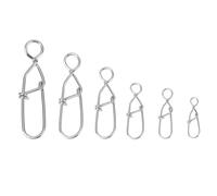 Briny River Lot de 60 Crochets à Ressort Doubles en Acier Inoxydable de Type B pour La Pêche en Mer Et en Eau Peu Profonde Argentés