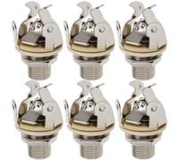 Briny River Lot de 6pcs Prise Jack Mono Multi-contacts 1/4 Pouce Prise Jack à Contact Complet Adaptée Aux Guitares Basses