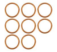 Briny River Lot de 8 Joints Échappement de Moto Compatibles avec MZ TS ES ETS ETZ 150 125 1962-1978 Joint de Silencieux en Cuivre 43x35mm