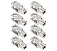 Briny River Lot de 8pcs M8x1,25 Embouts de Fourche à Chape Filetés à Droite Joint Long en Acier Zingué pour Systèmes Hydrauliques de Construction Agricole