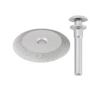 Briny River Meule Diamantée Double Face à 45° avec Tige de 6,35mm pour Affûtage de Lames de Tondeuse à Gazon de Tungstène Et Réparation de Filetages