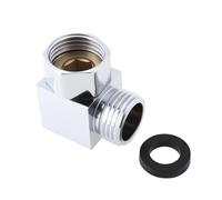 Briny River Raccord Coudé pour Flexible de Douche avec Joint Adaptateur en Laiton 1/2" Mâle Vers 1/2" Femelle pour Joint de Distribution