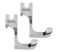 Briny River S518L Lot de 2 pieds presseur pour fermeture éclair invisible en métal Compatible avec la plupart des machines à coudre industrielles