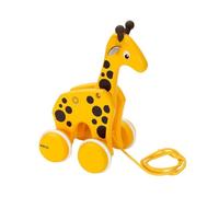 BRIO - 30200 - Girafe à tirer - Jouet à tirer en bois certifié FSC - Jouet d'éveil premier age - Stimule la marche - Roues silencieuses - A partir de 12 mois