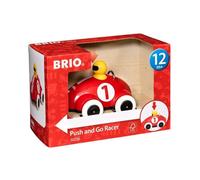 BRIO - 30226 - Voiture de Course Push & Go Rouge - Jouet d'éveil Premier Age - S