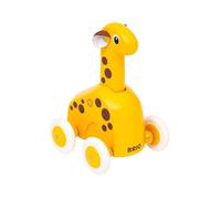 BRIO - 30229 - Girafe Push & Go - Jouet d'éveil Premier Age - Stimule la motricité - Système à rétrofriction Facile à Faire fonctionner - A partir de 12 Mois