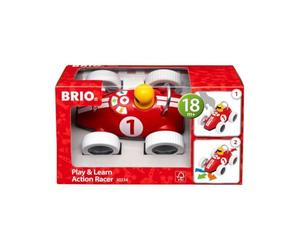 BRIO - 30234 - Voiture de Course Play & Learn - Jouet d'éveil Premier Age - Bolide à Piles - Bouton directionnels - Stimule la motricité - A partir de 18 Mois