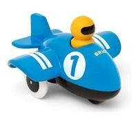 Brio – Jouet d'éveil Avion Push & Go 30264 – rétrofriction, stimule la motricité, dès 12 mois