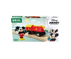 BRIO - 32265 - Train à pile Mickey Mouse / Disney - Mickey and Friends - Train électrique - Figurine incluse - Pour circuit de train en bois - Jouet pour garçons et filles dès 3 ans