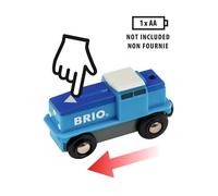 Brio Locomotive de fret bleue à pile – Jeu véhicule