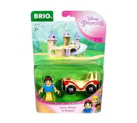 BRIO - 33313 - Blanche-Neige & Wagon/Disney Princesses - Accessoire pour Circuit de Train en Bois - avec connexions aimantées - A partir de 3 Ans