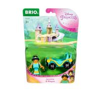 BRIO - 33359 - Jasmine & Wagon/Disney Princesses - Aladdin - Accessoire pour Circuit de Train en Bois - avec connexions aimantées - A partir de 3 Ans